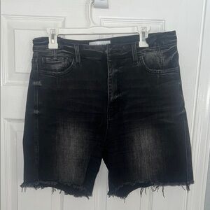 FLYING MONKEY - Black Denim Cutoff Shorts